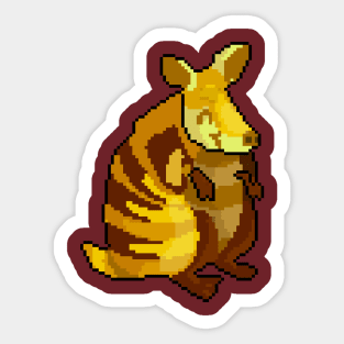 Whimsical Pixel Pangolin Sticker